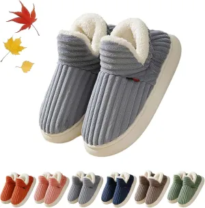 Pluffi Slipper Booties for Women Men, Pluffi The Cozy & Stylish Slipper, Winter Fuzzy Warm Slippers (Grey,8.5-9 Women/7.5-8 Men)