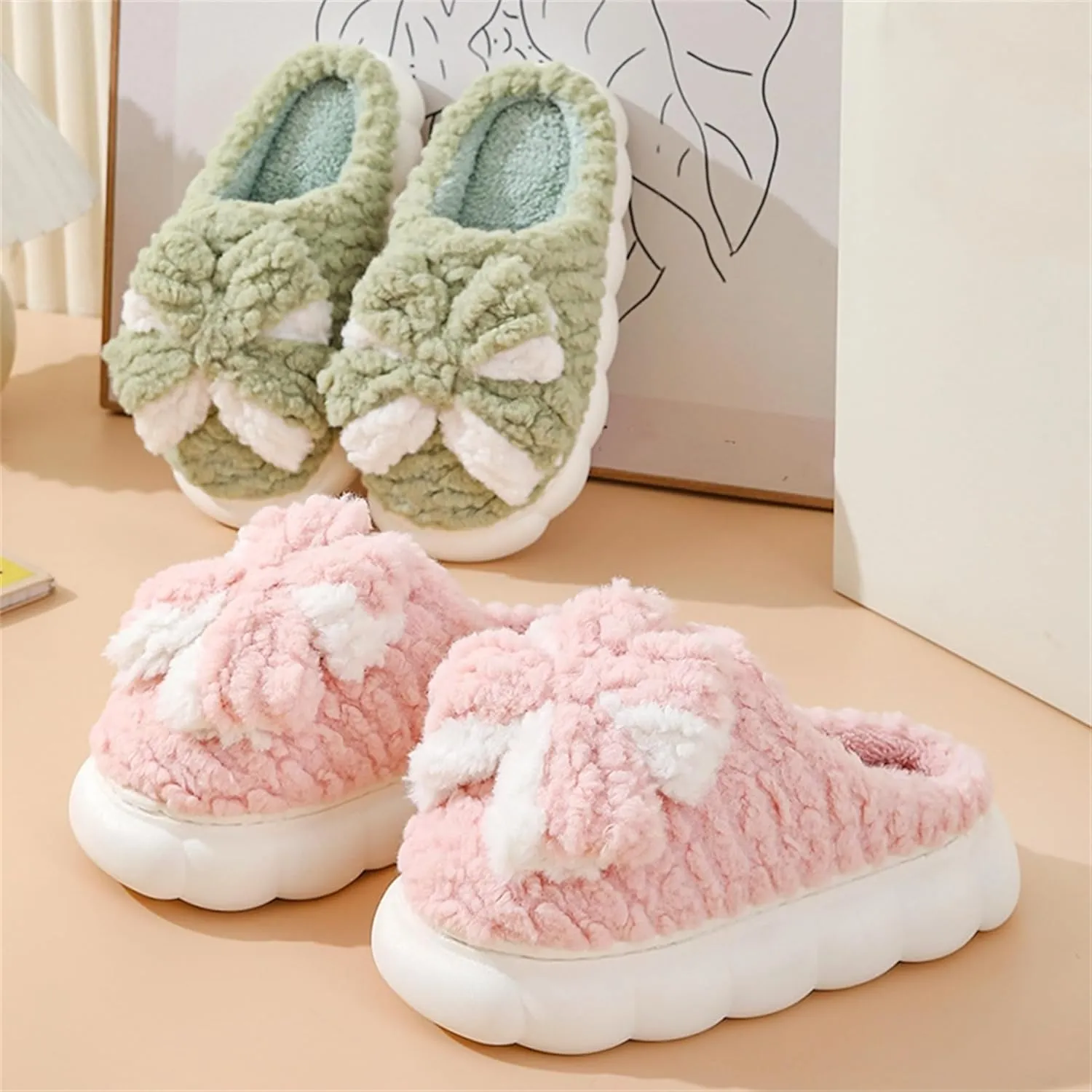 Plush Cotton Slippers - Men's & Women's Home Slippers