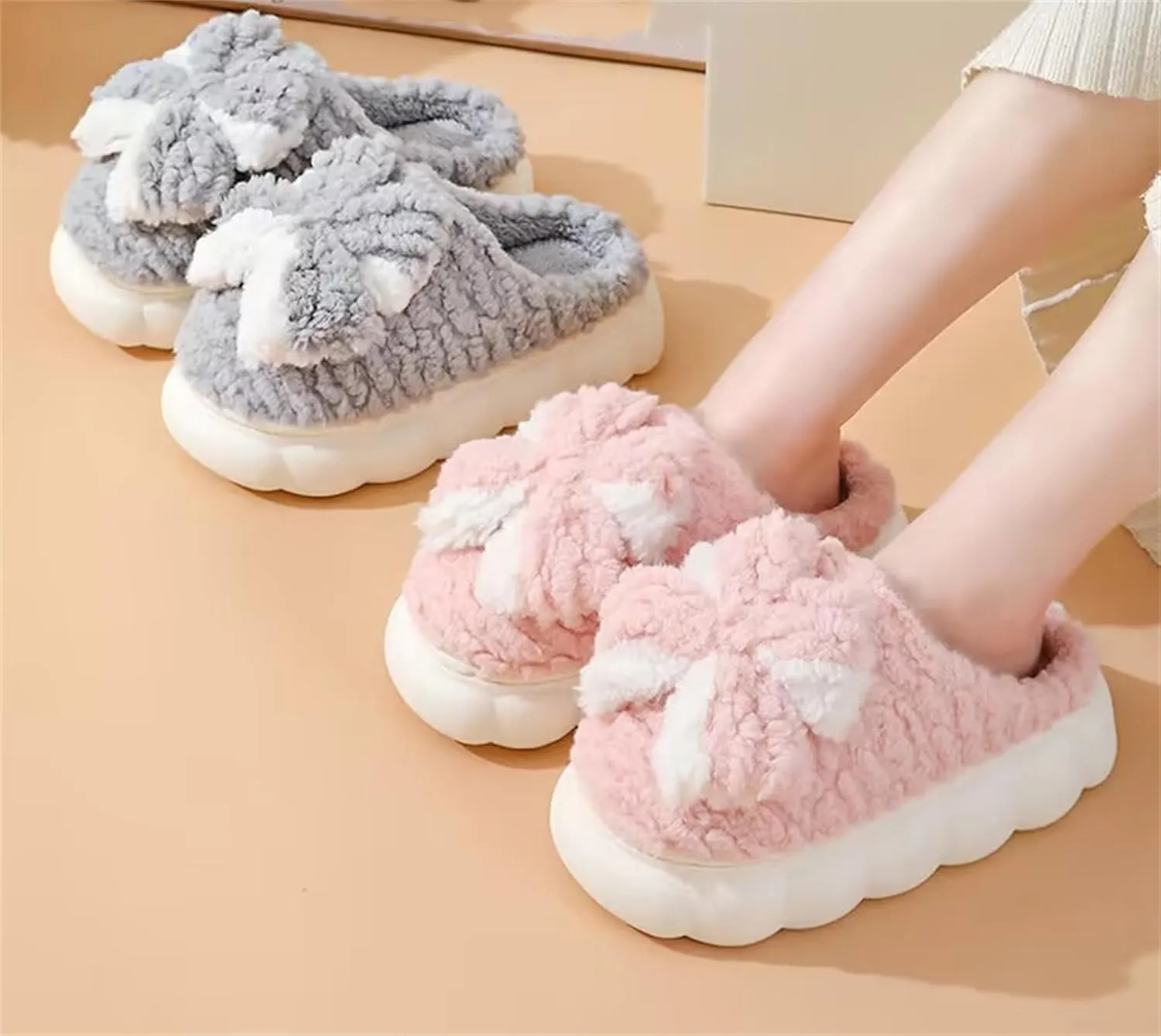 Plush Cotton Slippers - Men's & Women's Home Slippers