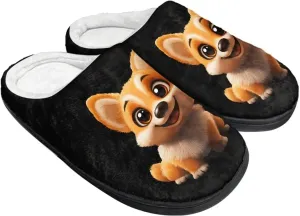 Plush House Slippers for Women and Men, Slip On Warm Scuff Slippers for Indoor, Anti-Slip Closed Toe Slippers