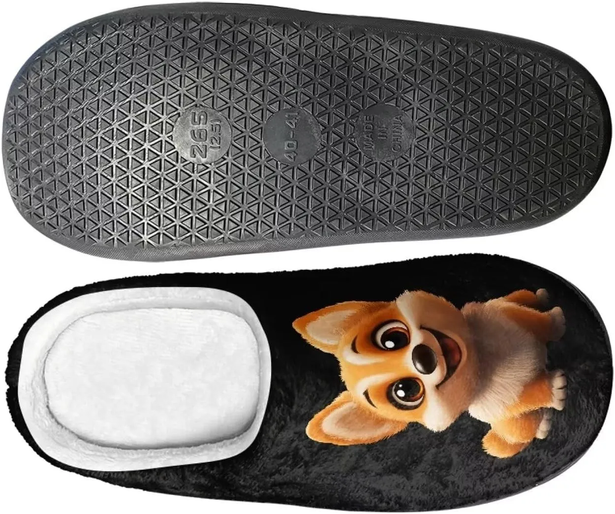 Plush House Slippers for Women and Men, Slip On Warm Scuff Slippers for Indoor, Anti-Slip Closed Toe Slippers