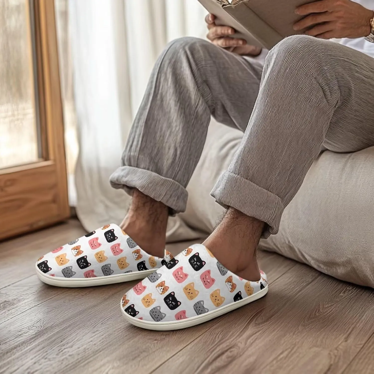 Plush Slipper for Women Warm Soft Flannel Fuzzy House Cotton Slipper Winter Non-Slip for Outdoor Slipper Ladies US 3-13
