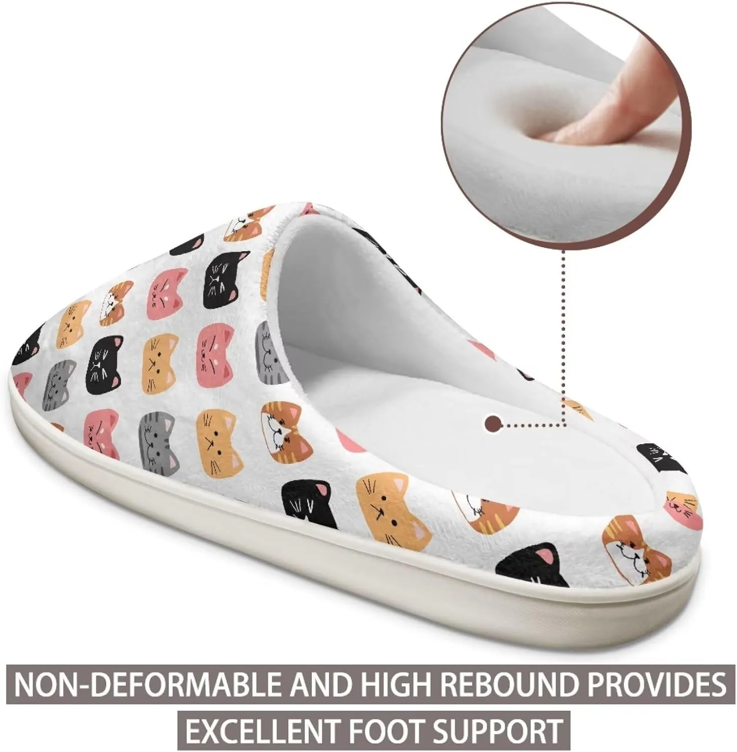 Plush Slipper for Women Warm Soft Flannel Fuzzy House Cotton Slipper Winter Non-Slip for Outdoor Slipper Ladies US 3-13