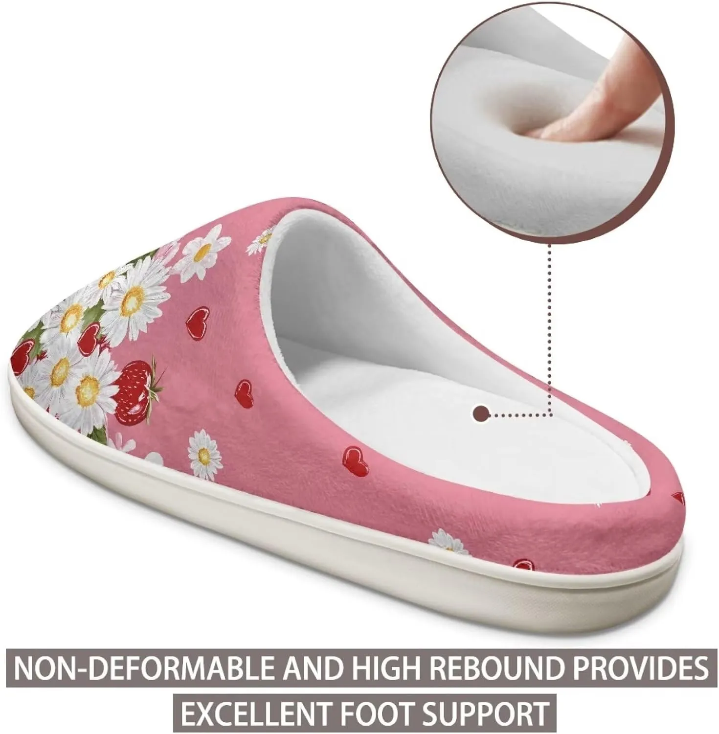 Plush Slipper for Women Warm Soft Flannel Fuzzy House Cotton Slipper Winter Non-Slip for Outdoor Slipper Ladies US 3-13