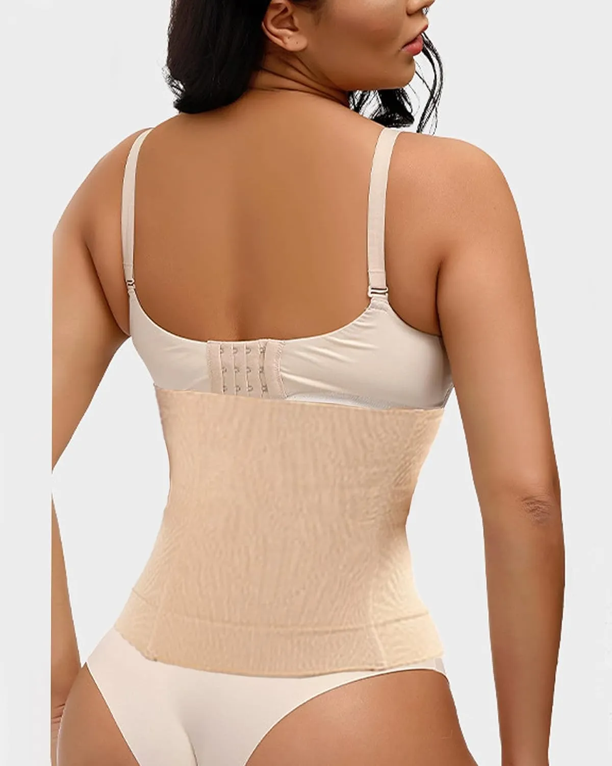 Postpartum Belly Band Postpartum Belly Wrap Belly Shaper Post Partum Waist Trainer Tummy Stomach Compression for Women (Beige, XS/S)