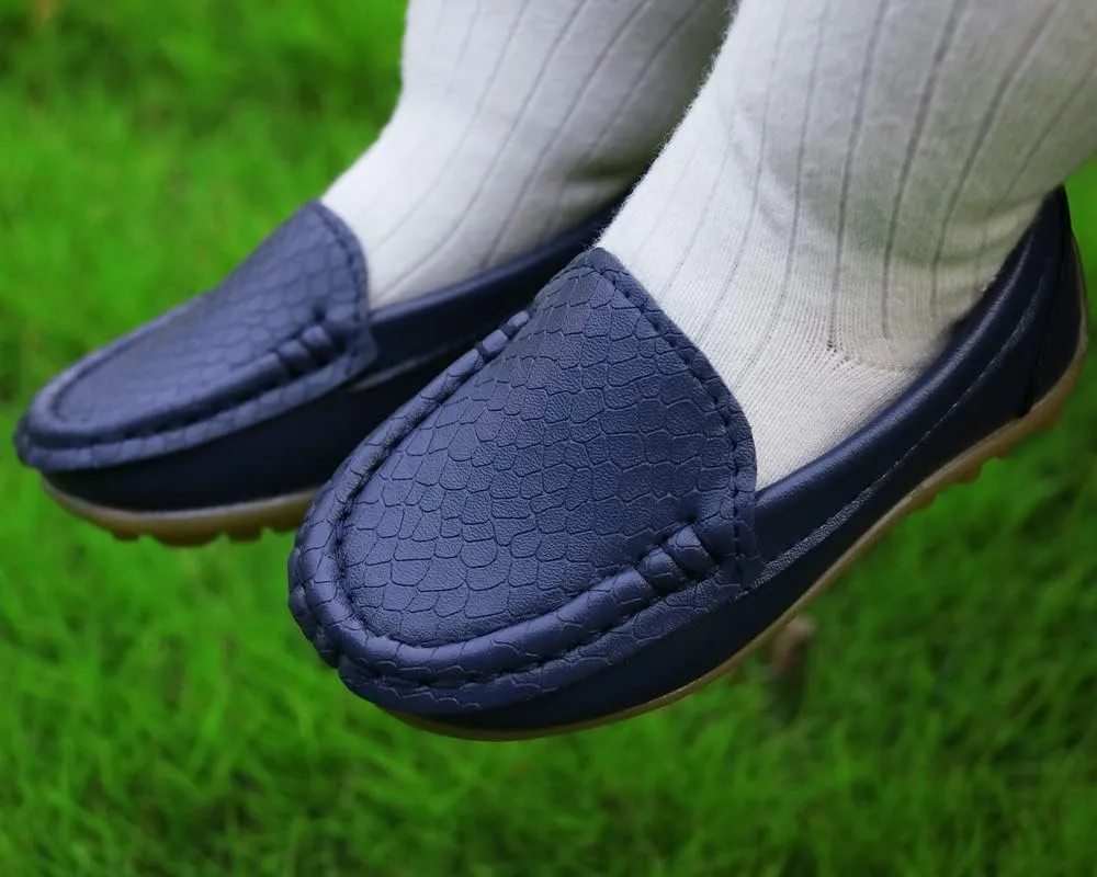QIETION Toddler Little Kid Boys Girls Soft Slip On Loafers Dress Flat Shoes