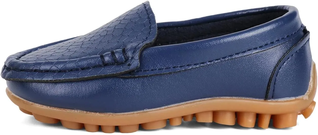 QIETION Toddler Little Kid Boys Girls Soft Slip On Loafers Dress Flat Shoes