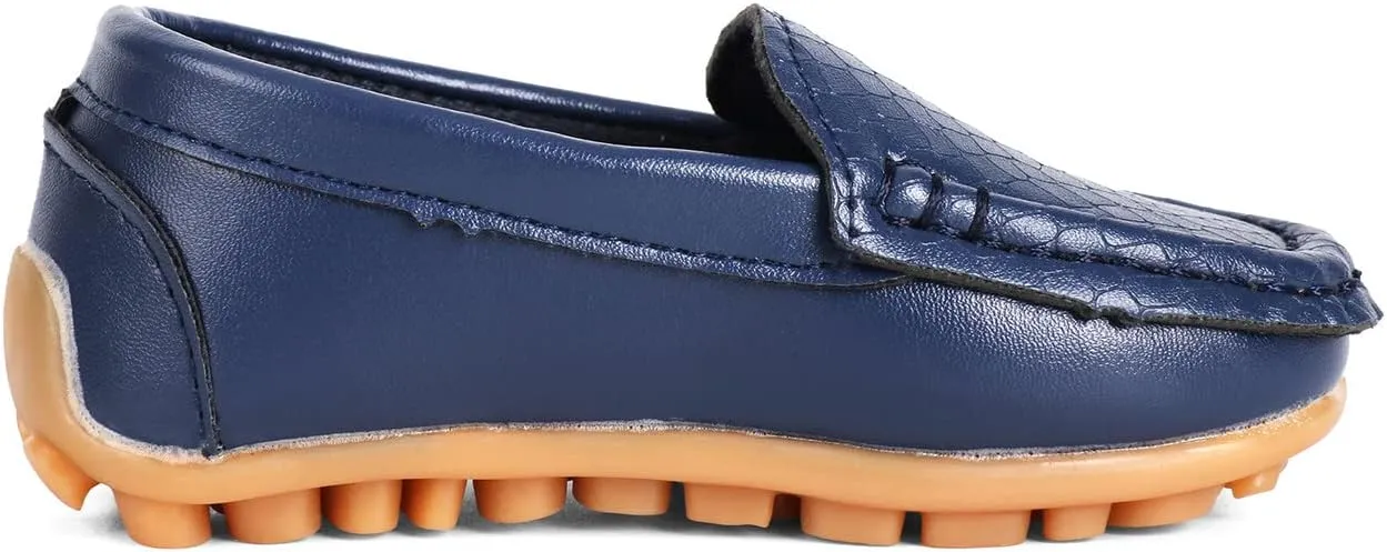 QIETION Toddler Little Kid Boys Girls Soft Slip On Loafers Dress Flat Shoes