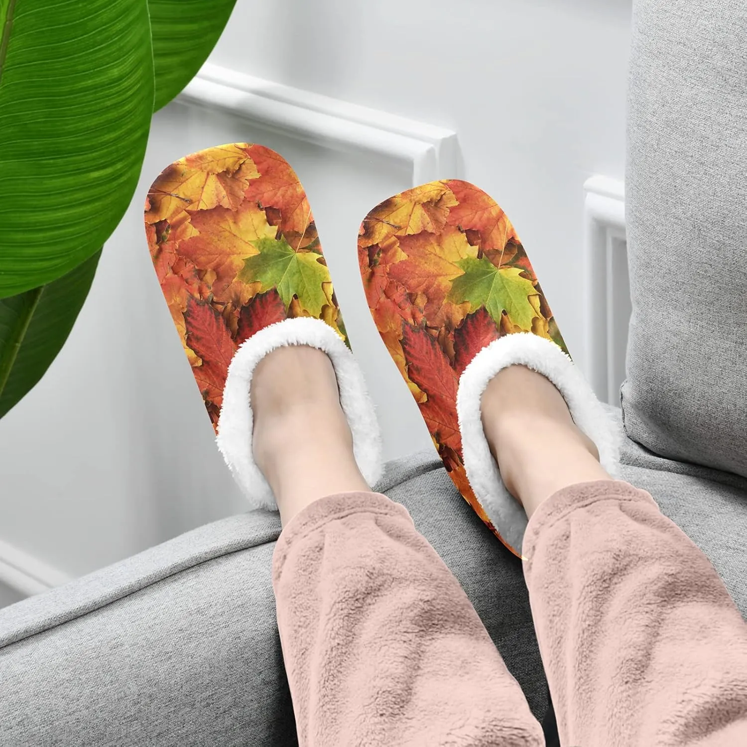 Red Black Buffalo Plaid House Spa Slippers Merry Christmas Home Slipper Soft Memory Foam Slipper Non Slip for Travel Women Men Hotel Bedroom Womens Mens Shoes Slippers