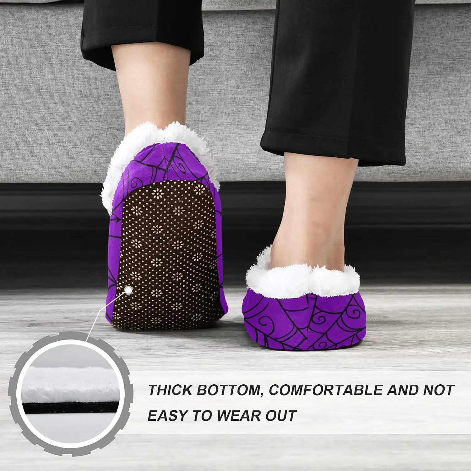 Red Black Buffalo Plaid House Spa Slippers Merry Christmas Home Slipper Soft Memory Foam Slipper Non Slip for Travel Women Men Hotel Bedroom Womens Mens Shoes Slippers