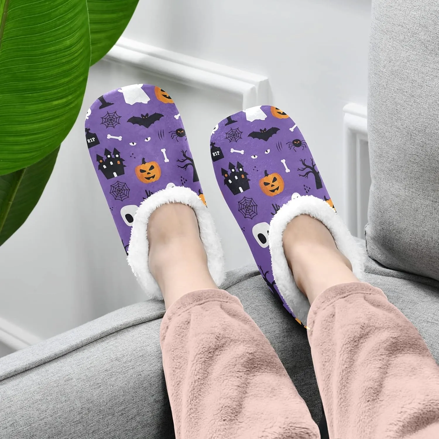 Red Black Buffalo Plaid House Spa Slippers Merry Christmas Home Slipper Soft Memory Foam Slipper Non Slip for Travel Women Men Hotel Bedroom Womens Mens Shoes Slippers
