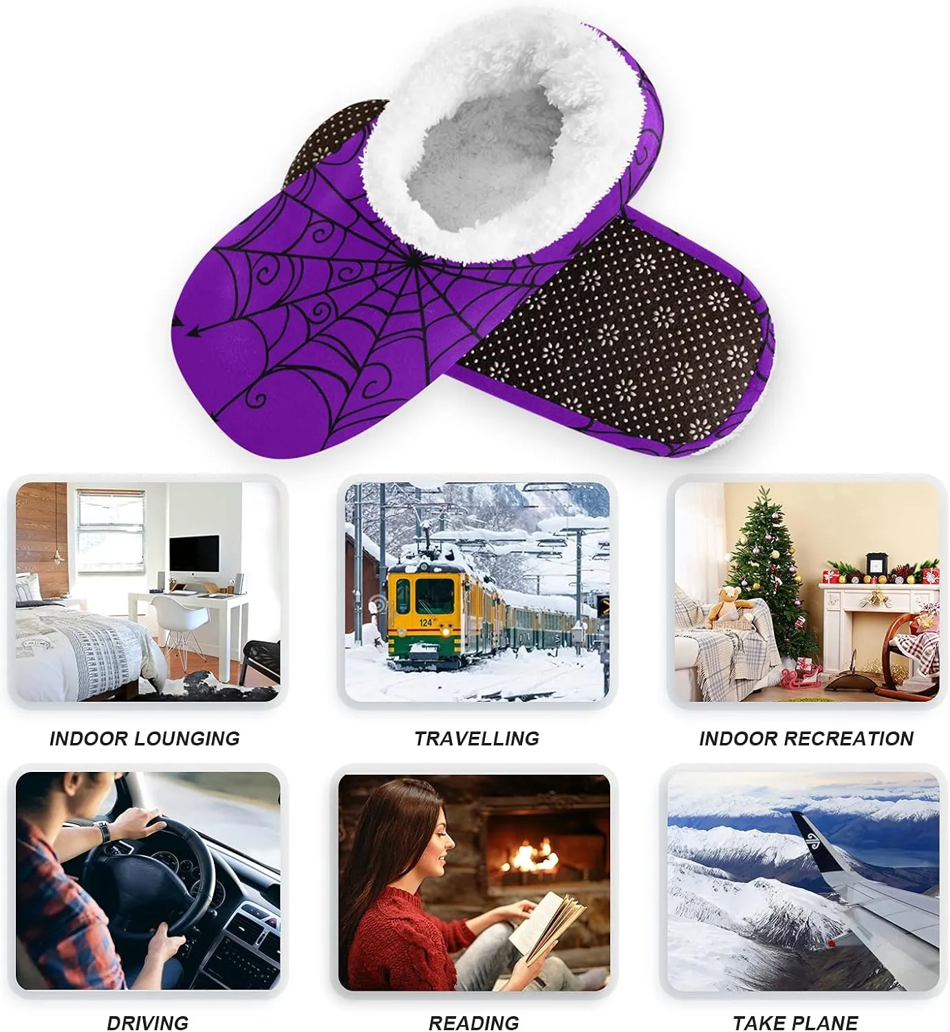 Red Black Buffalo Plaid House Spa Slippers Merry Christmas Home Slipper Soft Memory Foam Slipper Non Slip for Travel Women Men Hotel Bedroom Womens Mens Shoes Slippers
