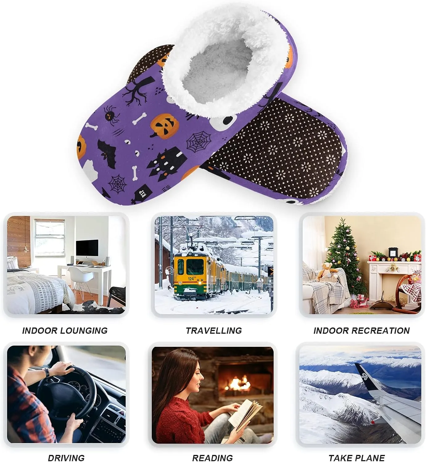 Red Black Buffalo Plaid House Spa Slippers Merry Christmas Home Slipper Soft Memory Foam Slipper Non Slip for Travel Women Men Hotel Bedroom Womens Mens Shoes Slippers