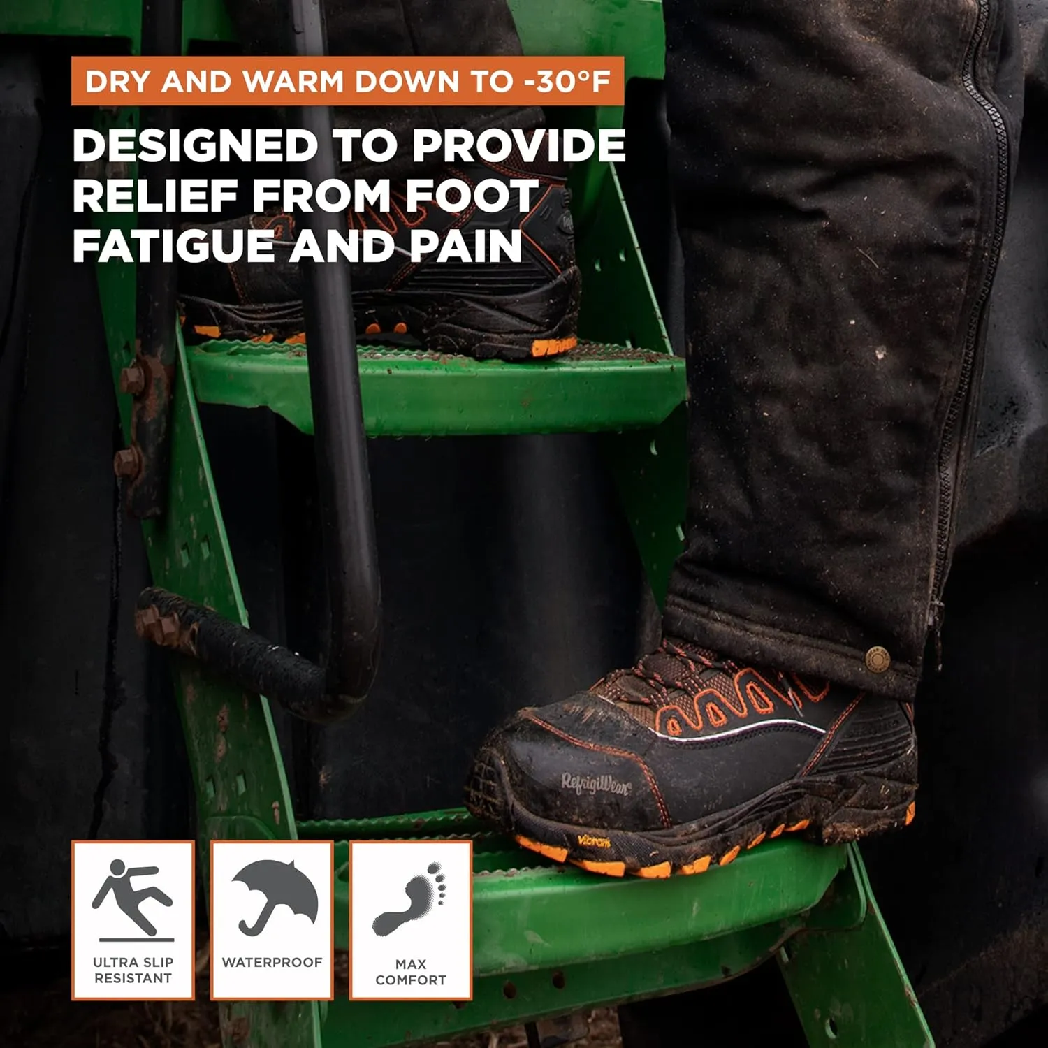 RefrigiWear Men’s PolarForce Hiker Boots, Insulated Work Boots, -30°F Comfort Rating