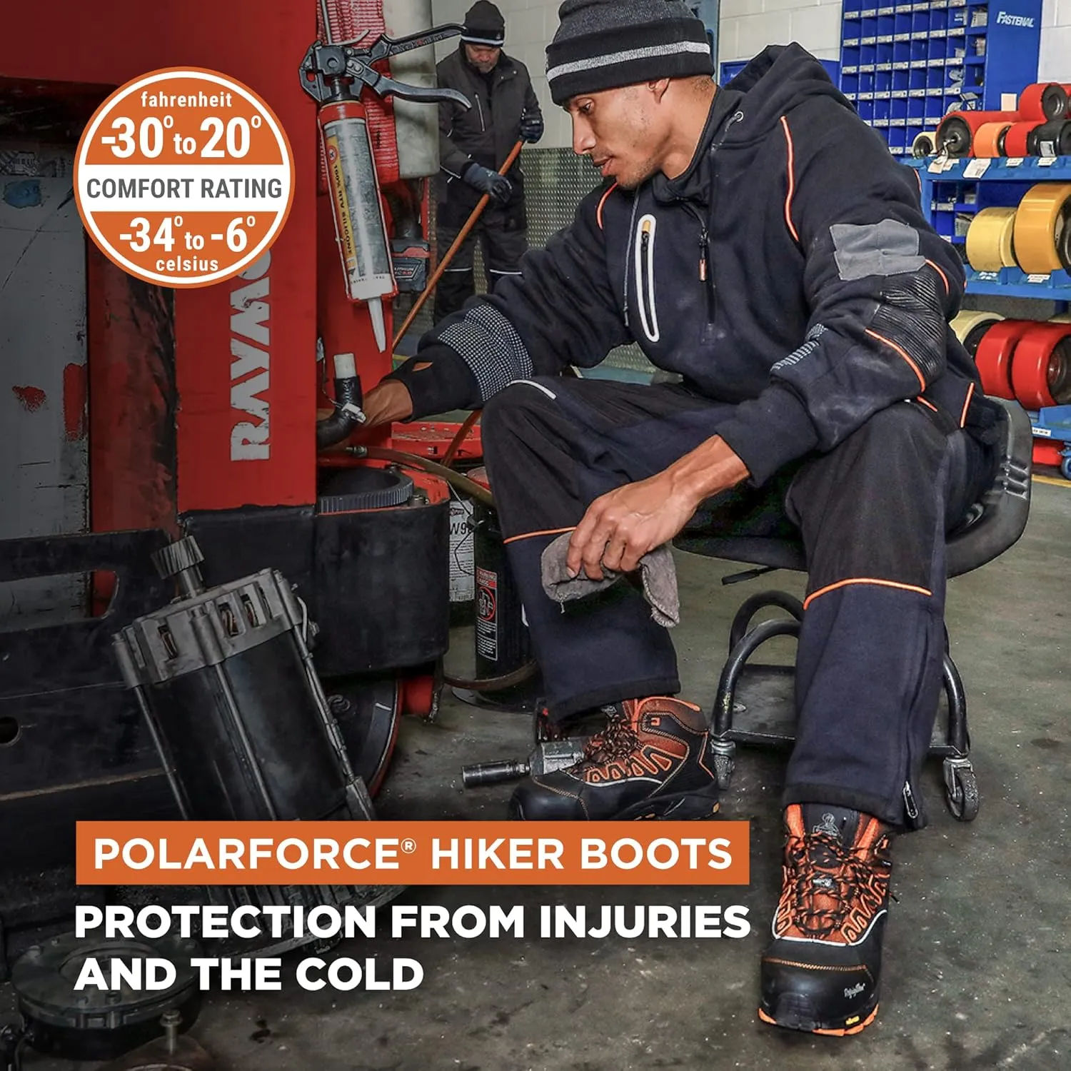 RefrigiWear Men’s PolarForce Hiker Boots, Insulated Work Boots, -30°F Comfort Rating