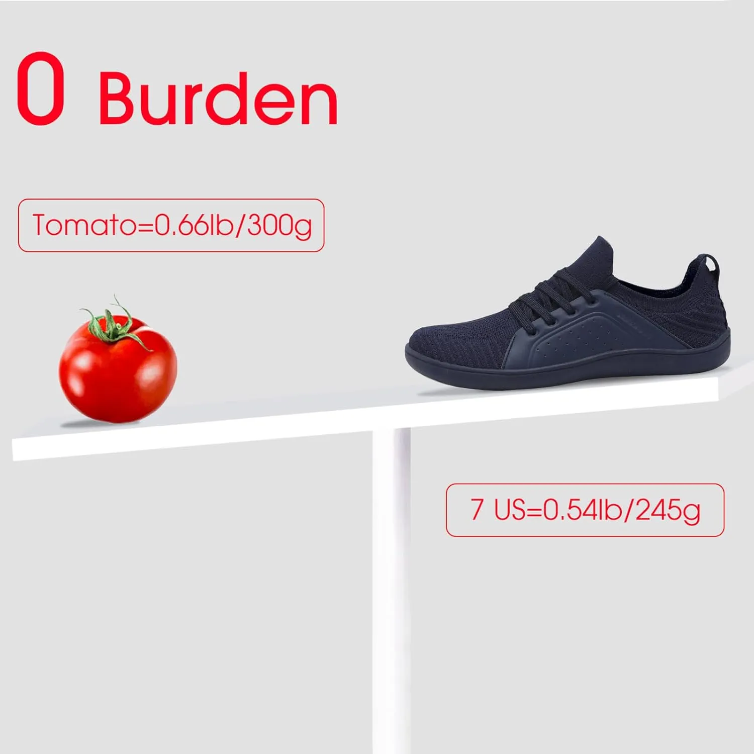 relxfeet Men's Barefoot Shoes Minimalist Cross-Trainer Shoes Wide Toe Walking Shoes Zero Drop Sole Trail Running Sneakers