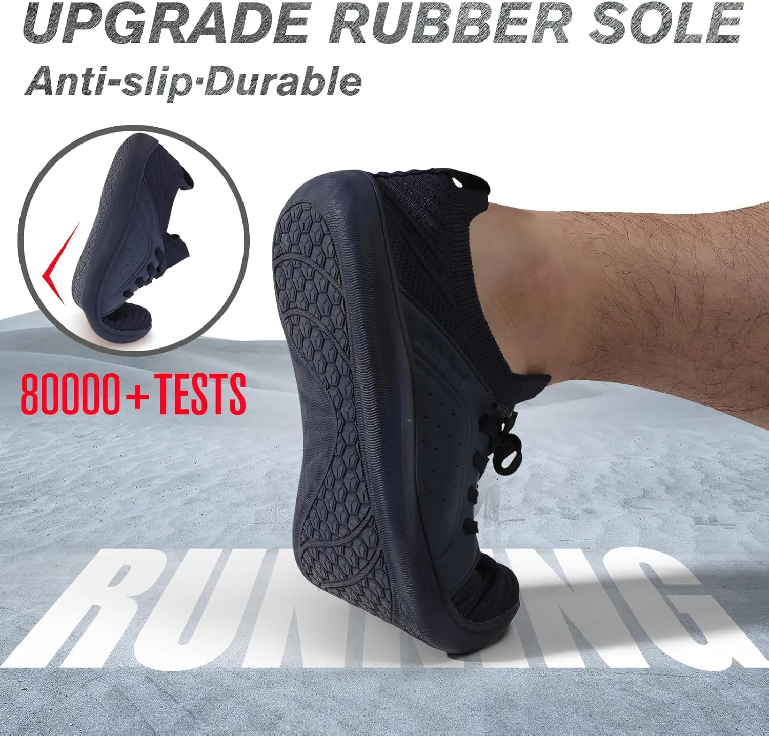 relxfeet Men's Barefoot Shoes Minimalist Cross-Trainer Shoes Wide Toe Walking Shoes Zero Drop Sole Trail Running Sneakers