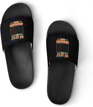Retro Texture Math Teacher Slippers Shower Slipper In-Door Slipper Quick Drying Non-Slip Bathroom Pool Woman Man PVC