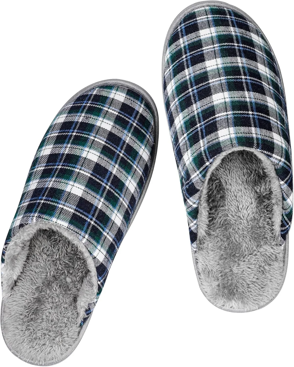riemot Womens Mens Memory Foam Slippers, Warm Fluffy House Shoes & Cushioned Home Shoe Without Fur, Comfortable Anti Slip Indoor Bedroom Travel Slipper