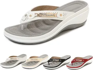 RJDJ Women's Arch Support Soft Cushion Flip Flops Thong Sandals Slippers Beach Slipper