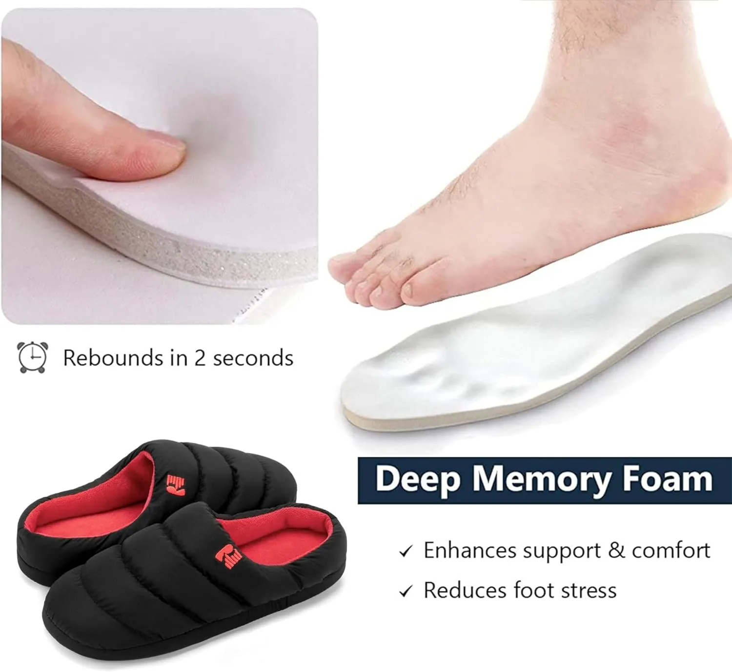 RockDove Men's Campground Memory Foam Down Slipper
