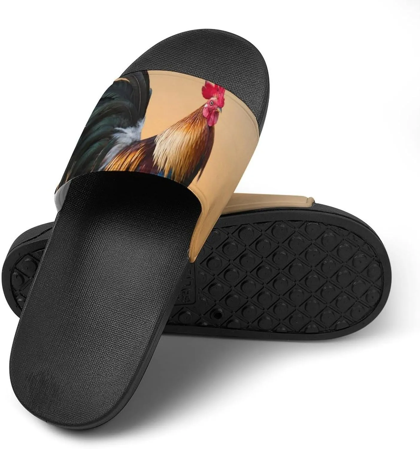 Rooster Sunrise House Slippers for Women Men Shower Slides Bathroom Sandals