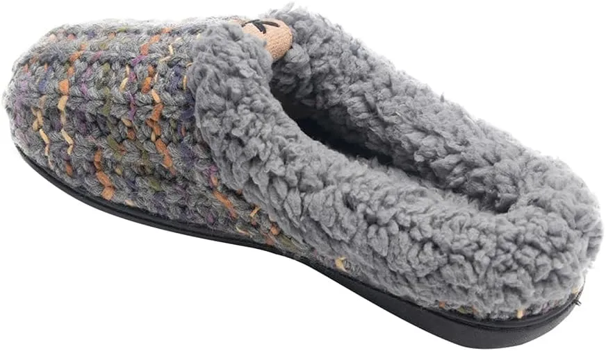Roxoni Women's Tight Knit Clog With Fleece Trim Comfortable House Slipper