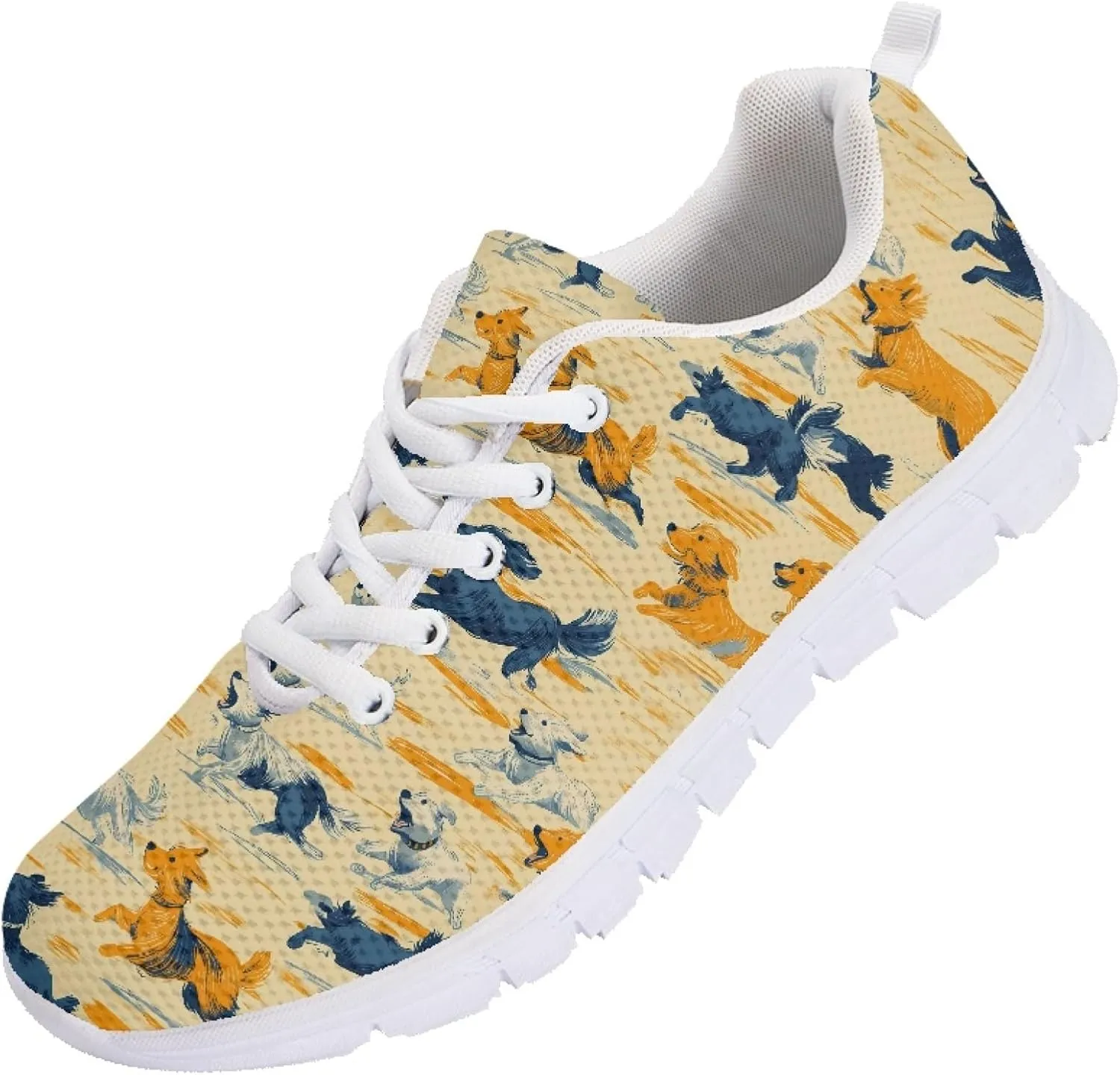Running Shoes Trainer for Women Sports Causal Travel Sneaker Walking Low Heel Lace up Breathable Flexible Shoe