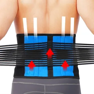S-6XL Plus Size Double Pull Lumbar Support Belt Lower Back Brace For Men Women Waist Back Corrector Spine Decompression Belt Sports Fitness Waist Trainer(6XL) (Blue 3XL)