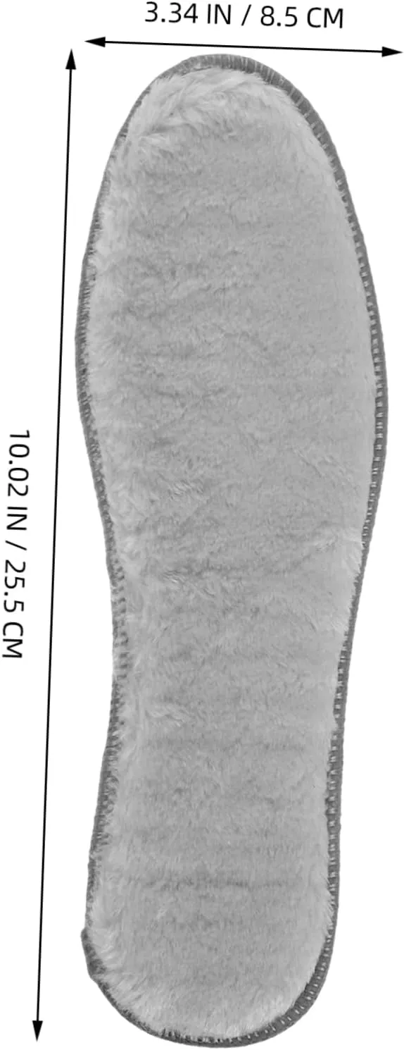 SAFIGLE Ergonomic Foot Support 4 Pairs Women's Thickened Insoles Fuzzy Shoe Inserts for Winter Boots Warm