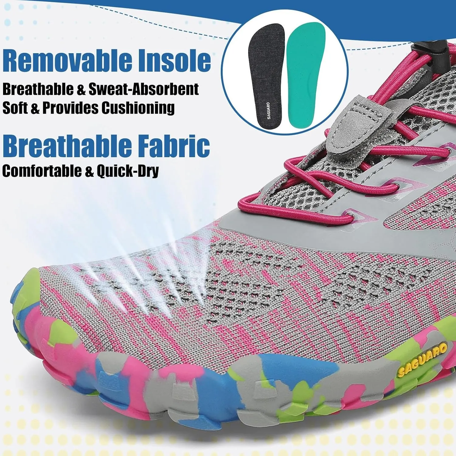 SAGUARO Womens Mens Barefoot Shoes Minimalist Trail Runner Wide Toe Box Zero Drop Outdoor Cross Training Shoe