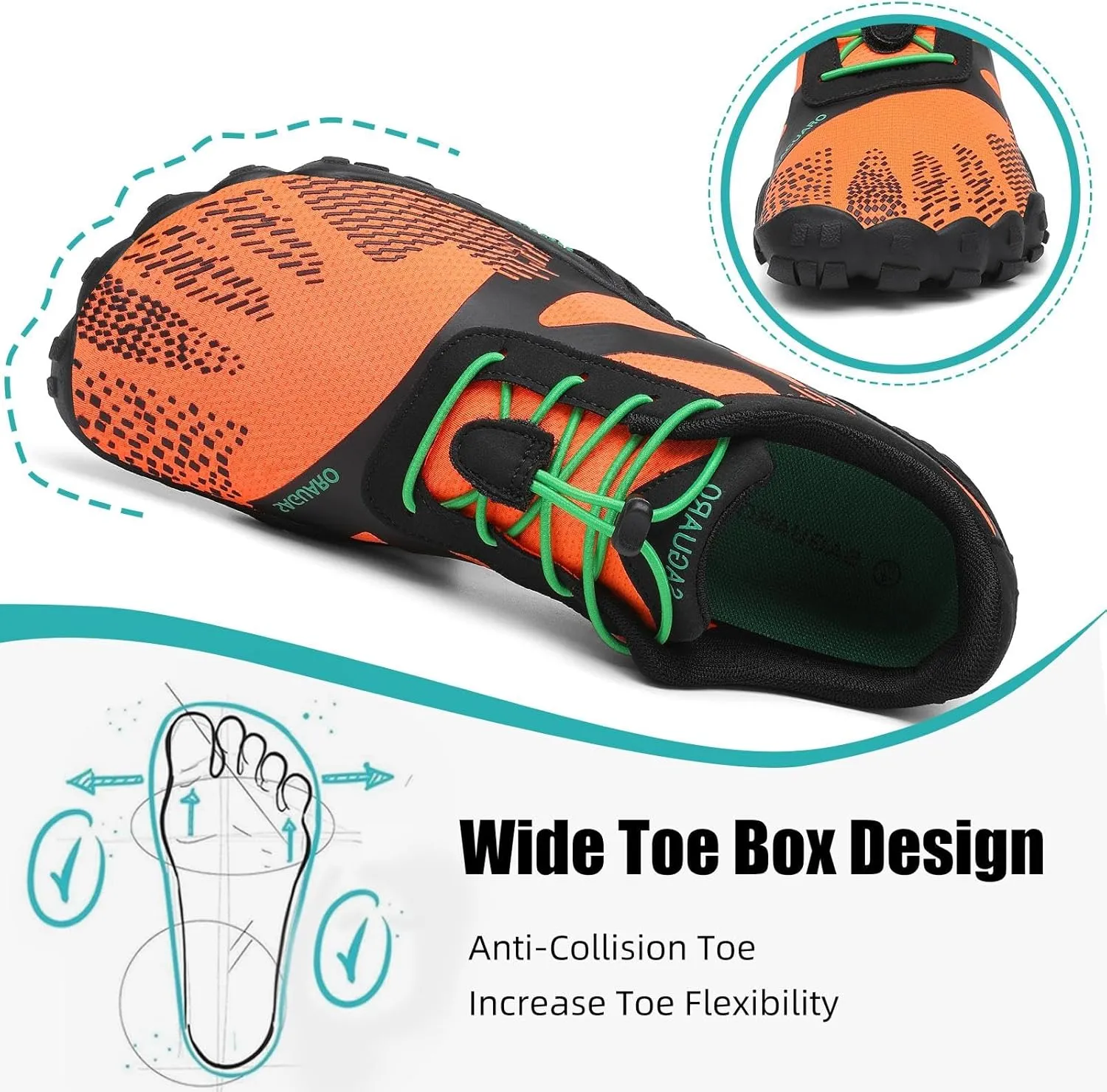 SAGUARO Womens Mens Barefoot Shoes Minimalist Trail Runner Wide Toe Box Zero Drop Outdoor Cross Training Shoe