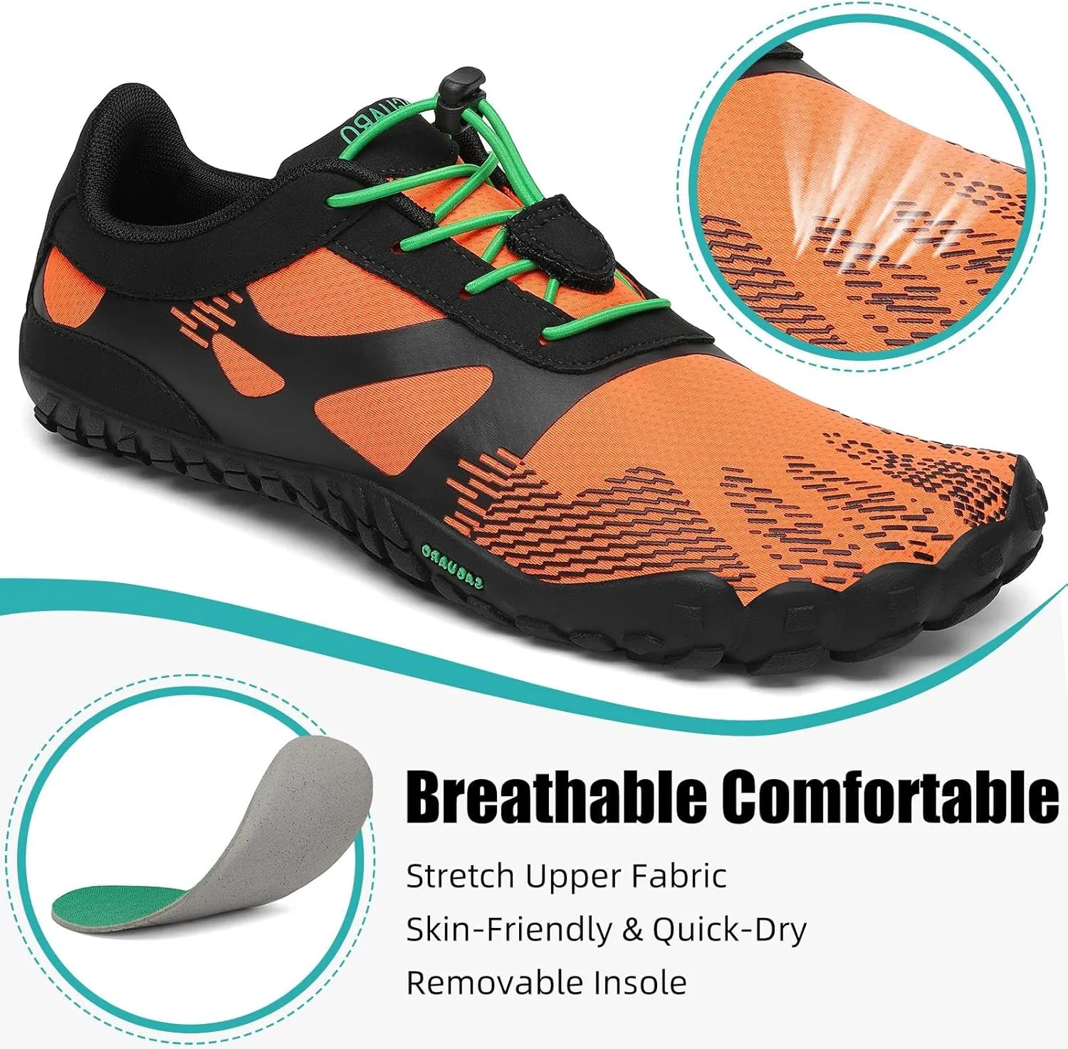 SAGUARO Womens Mens Barefoot Shoes Minimalist Trail Runner Wide Toe Box Zero Drop Outdoor Cross Training Shoe