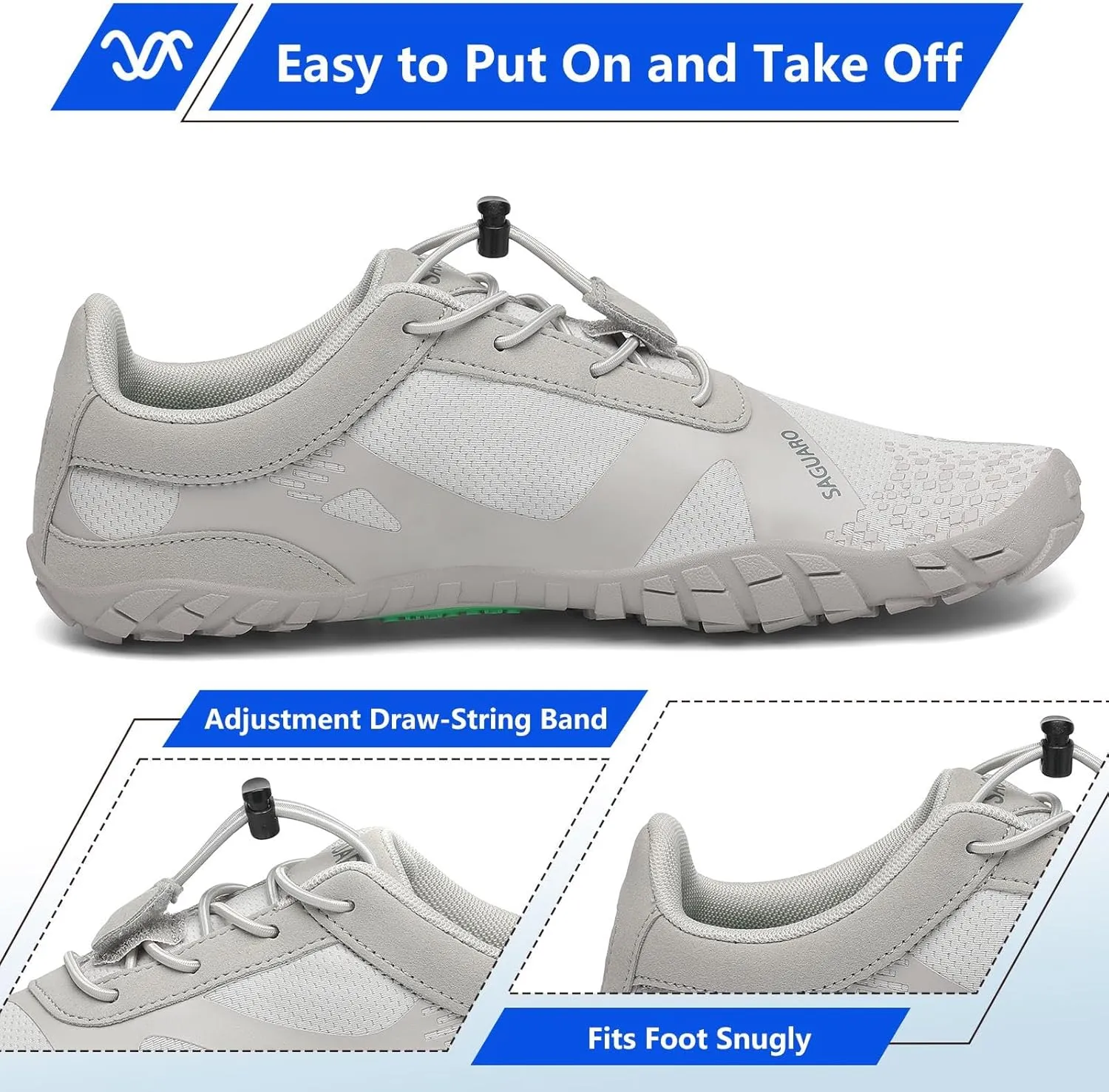 SAGUARO Womens Mens Barefoot Shoes Minimalist Trail Runner Wide Toe Box Zero Drop Outdoor Cross Training Shoe