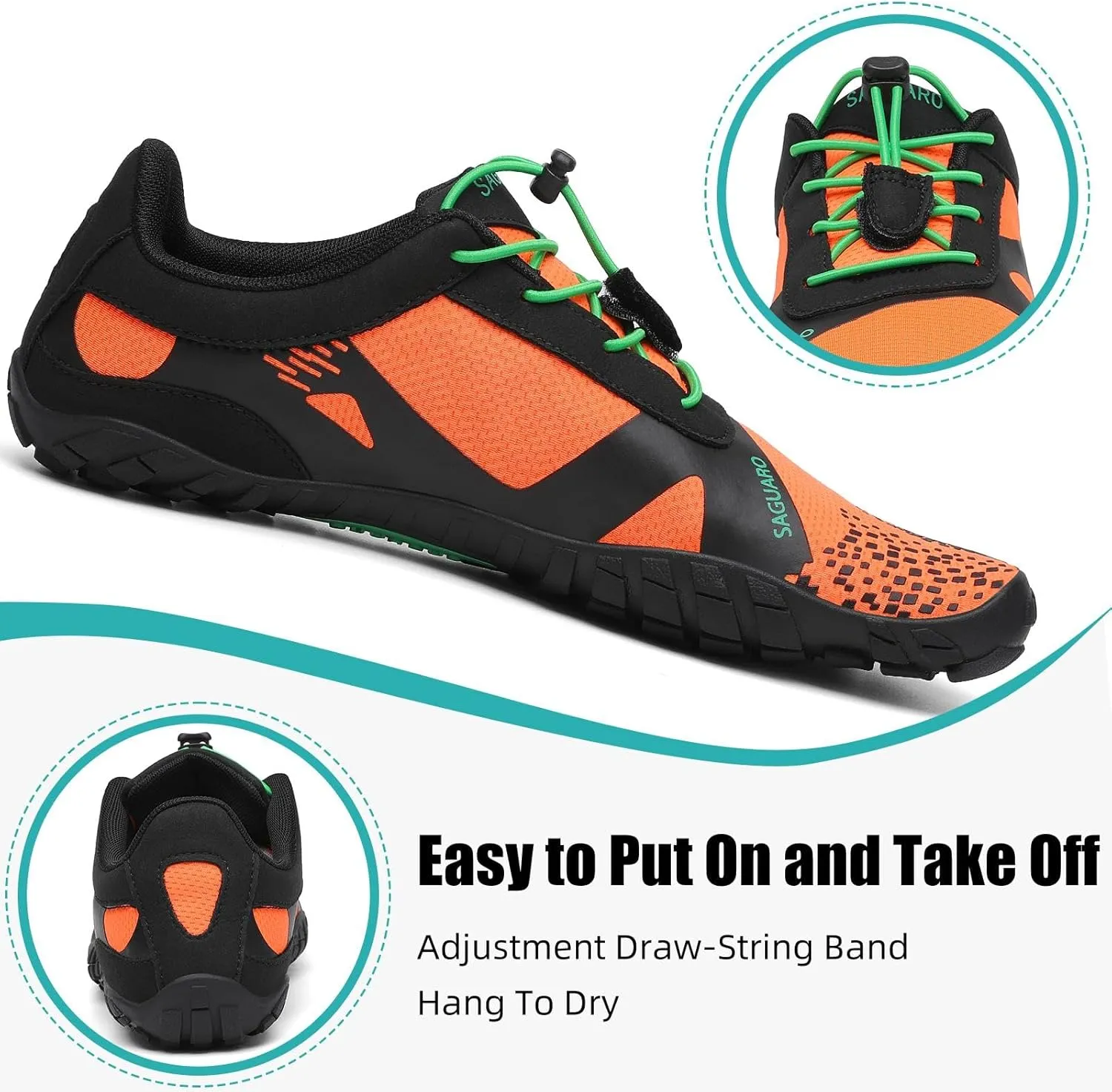 SAGUARO Womens Mens Barefoot Shoes Minimalist Trail Runner Wide Toe Box Zero Drop Outdoor Cross Training Shoe
