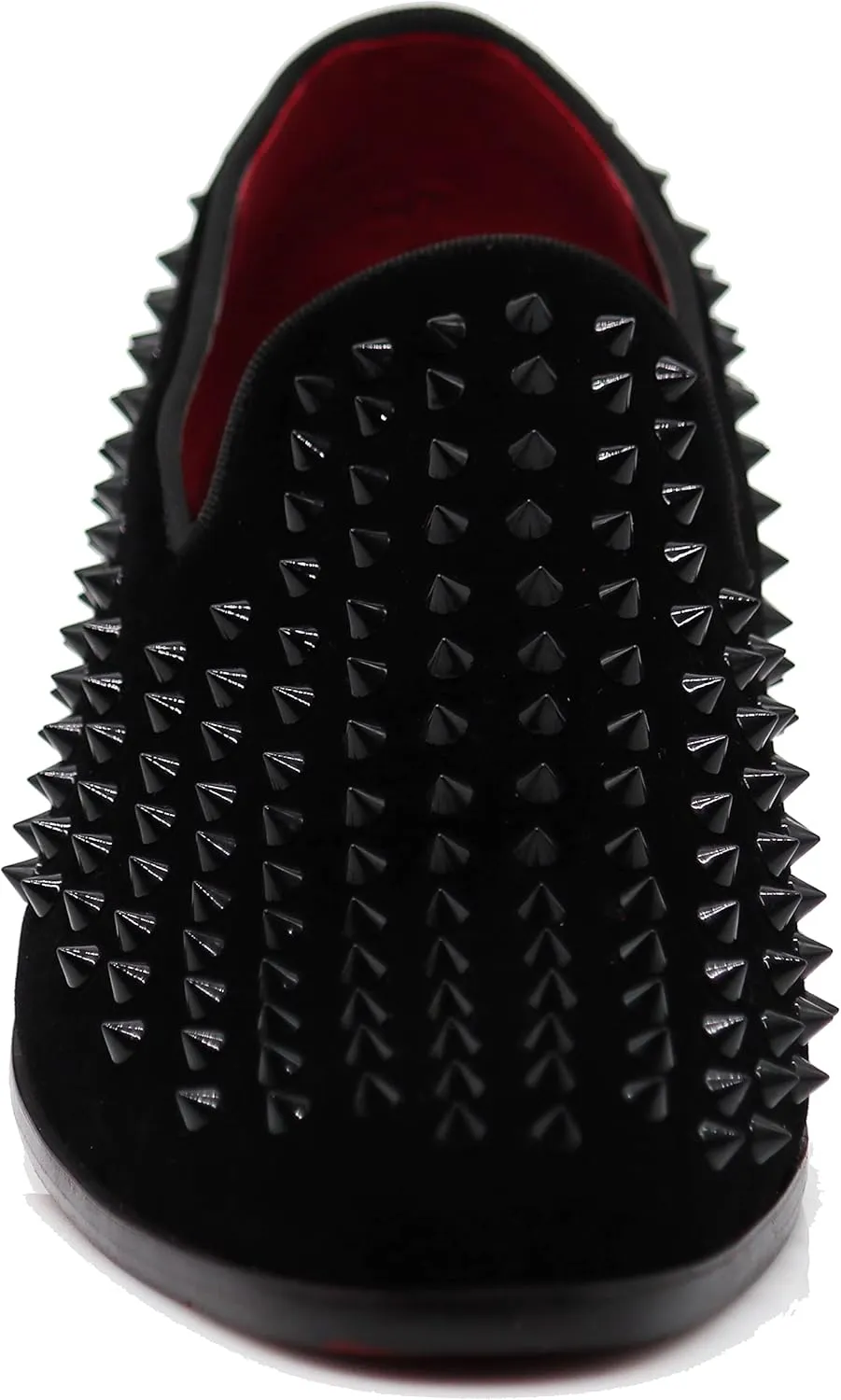 SAKO Men Vintage Spikes Sparkle Formal Tuxedo Stage Fashion Slip On Loafer Dress Shoes