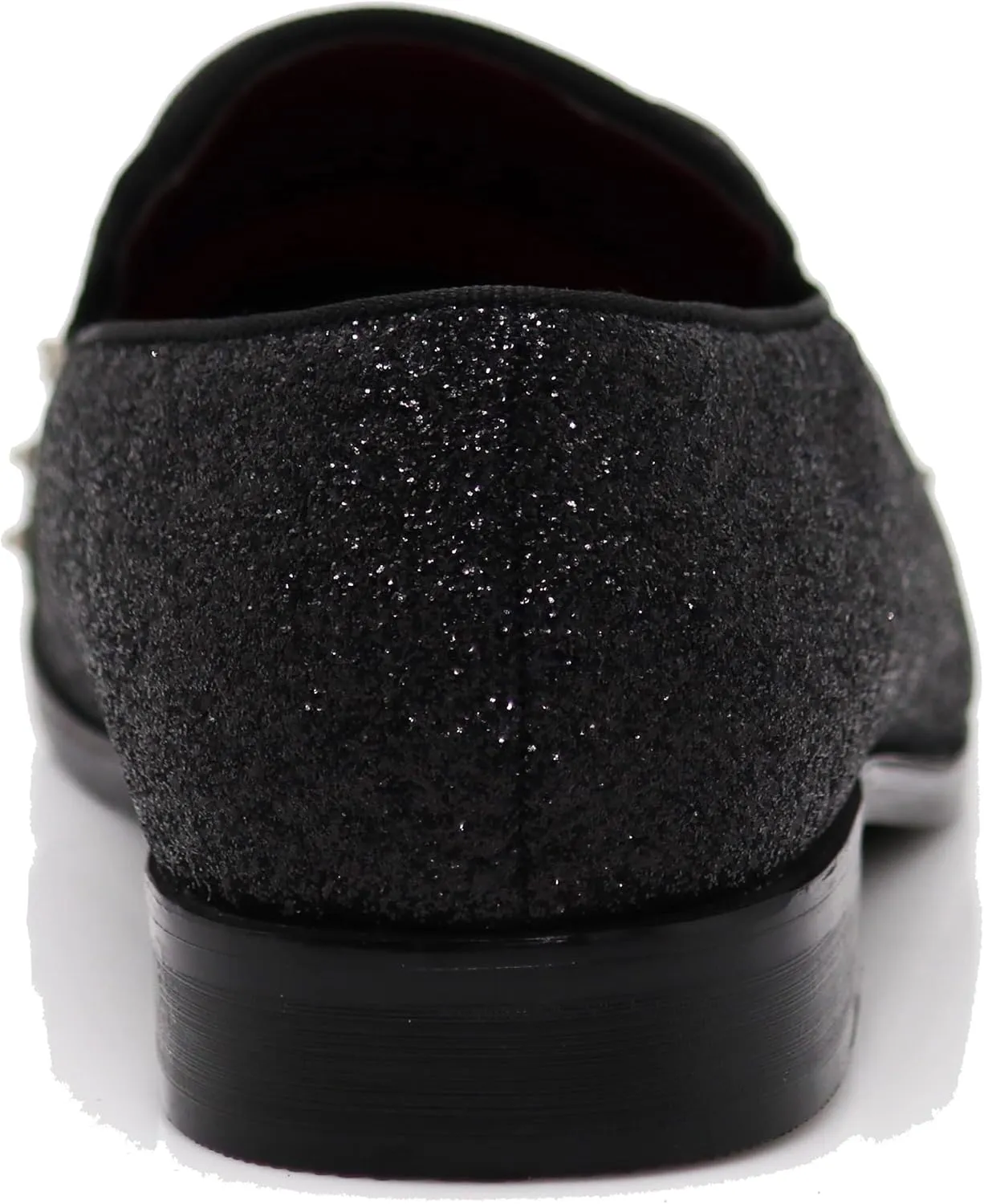SAKO Men Vintage Spikes Sparkle Formal Tuxedo Stage Fashion Slip On Loafer Dress Shoes