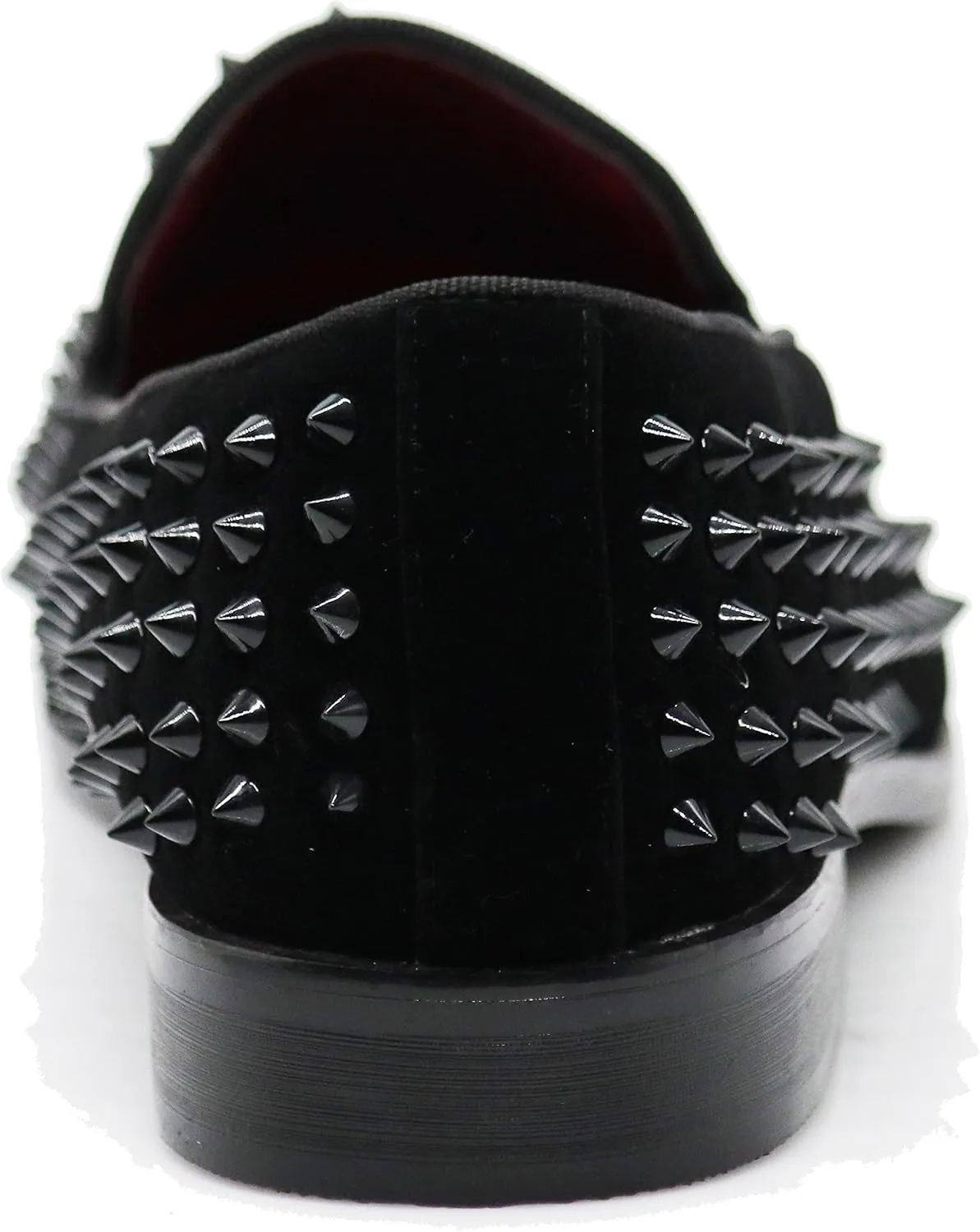 SAKO Men Vintage Spikes Sparkle Formal Tuxedo Stage Fashion Slip On Loafer Dress Shoes