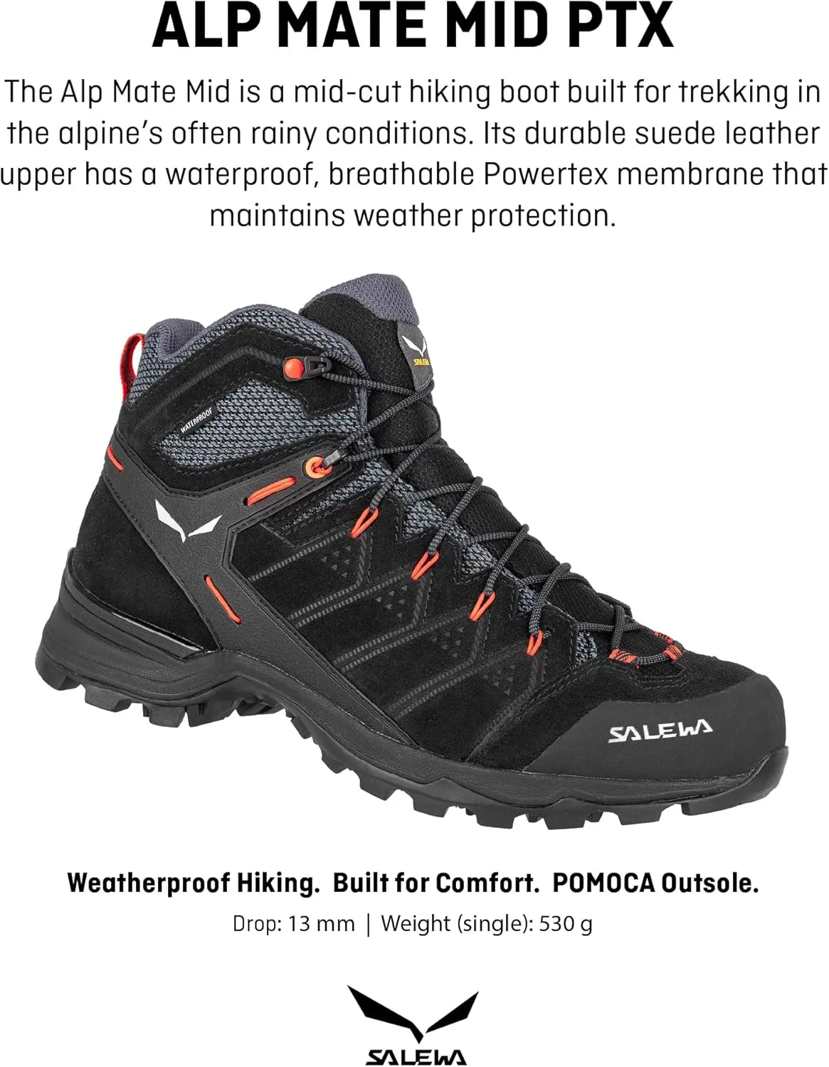 Salewa Men's Alp Mate Mid Waterproof Trekking & Hiking Boot