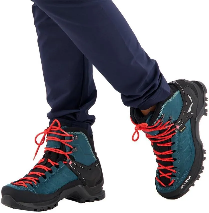 Salewa Women's Mountain Trainer Mid GTX Alpine Trekking Boot | Hiking, Alpine Climbing, Technical Approach | Gore-Tex Breathable Waterproof Protection, Vibram Sole, Durable Leather and Fabric Upper