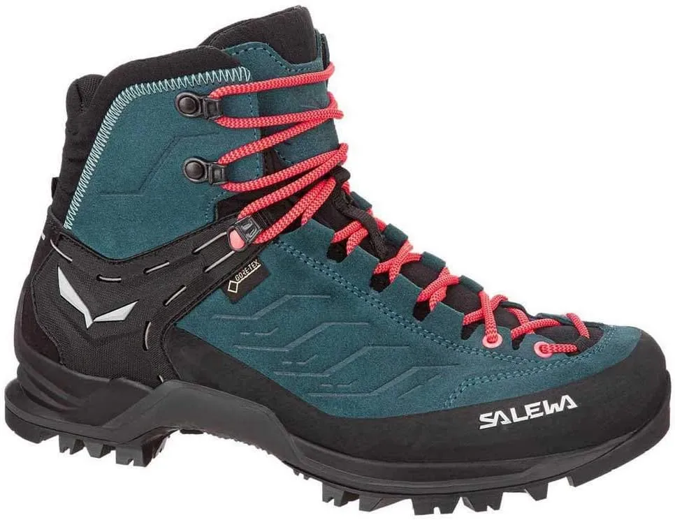 Salewa Women's Mountain Trainer Mid GTX Alpine Trekking Boot | Hiking, Alpine Climbing, Technical Approach | Gore-Tex Breathable Waterproof Protection, Vibram Sole, Durable Leather and Fabric Upper