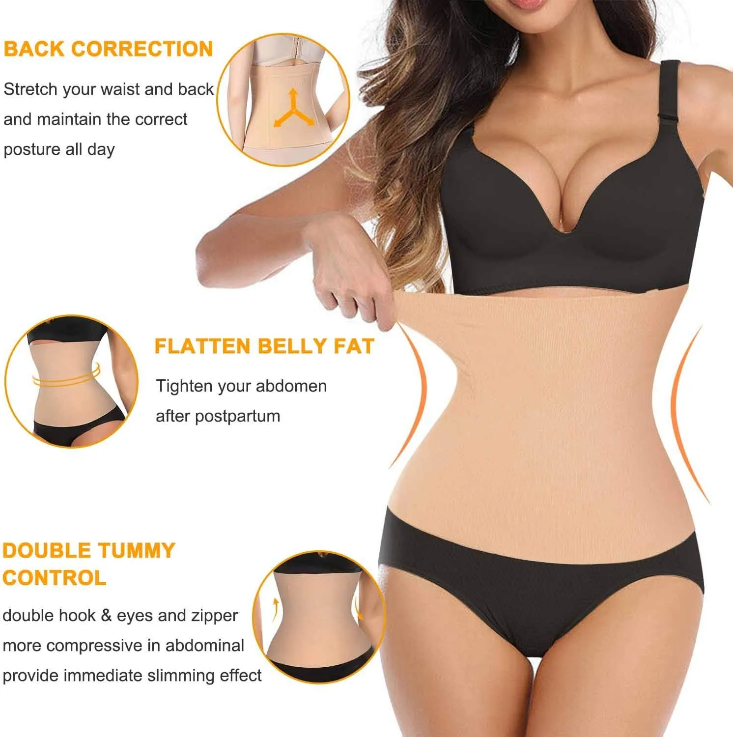 SCARBORO Postpartum Belly Band Maternity Support Recovery Belt Girdles for Women Body Shaper Tummy Control Waist Trainer
