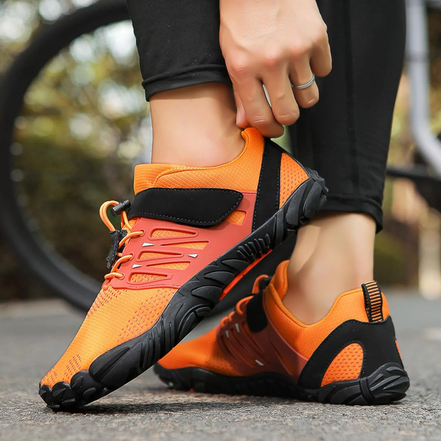 SECHRITE Women's Men’s Barefoot Hiking Shoes Minimalist Trail Running Sneakers Zero Drop Sole Wide Toe Box Parkour Trekking Workout Footwear