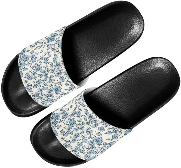 Semioury American Flag Women Soft House Summer Slippers Butterfly Corgi Indoor Outdoor Slippers House Open Toe Spa Slippers