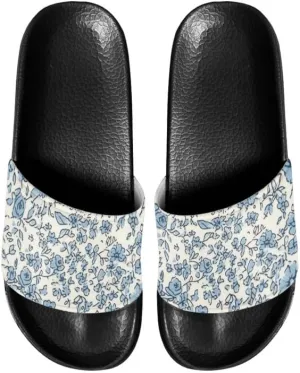 Semioury American Flag Women Soft House Summer Slippers Butterfly Corgi Indoor Outdoor Slippers House Open Toe Spa Slippers