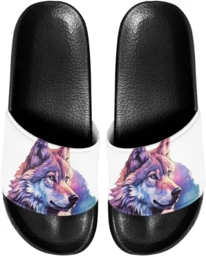 Semioury Iris Non-Slip Slippers Indoor & Outdoor Platform Shoes Orchid Soft Women Slippers Open Toe Cozy Home Bedroom Shoes