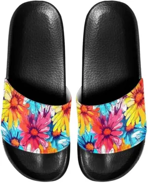 Semioury Iris Non-Slip Slippers Indoor & Outdoor Platform Shoes Orchid Soft Women Slippers Open Toe Cozy Home Bedroom Shoes
