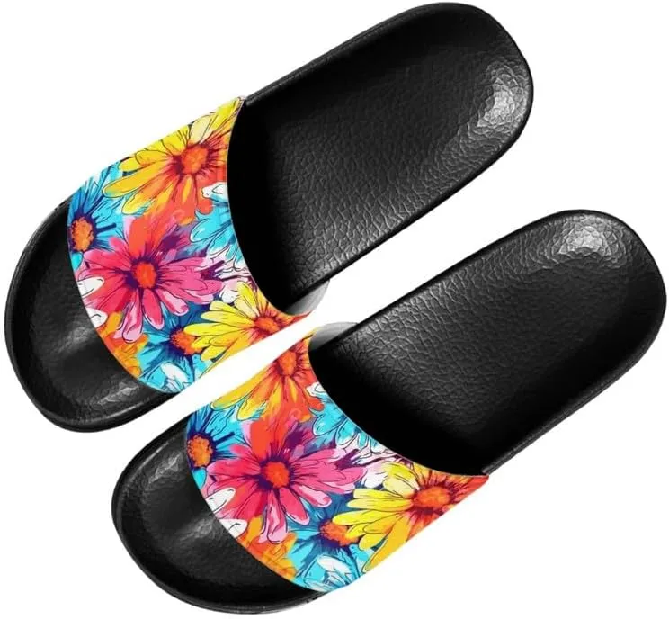 Semioury Iris Non-Slip Slippers Indoor & Outdoor Platform Shoes Orchid Soft Women Slippers Open Toe Cozy Home Bedroom Shoes