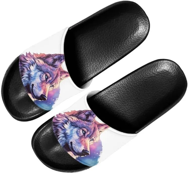 Semioury Iris Non-Slip Slippers Indoor & Outdoor Platform Shoes Orchid Soft Women Slippers Open Toe Cozy Home Bedroom Shoes