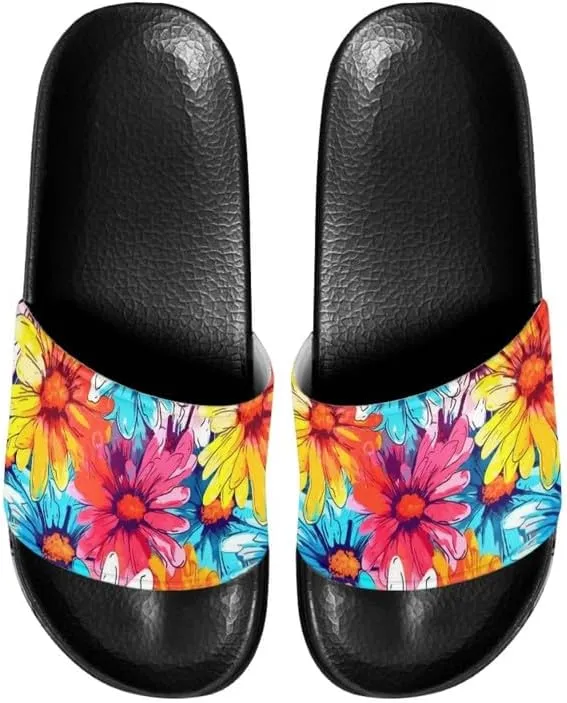 Semioury Iris Non-Slip Slippers Indoor & Outdoor Platform Shoes Orchid Soft Women Slippers Open Toe Cozy Home Bedroom Shoes